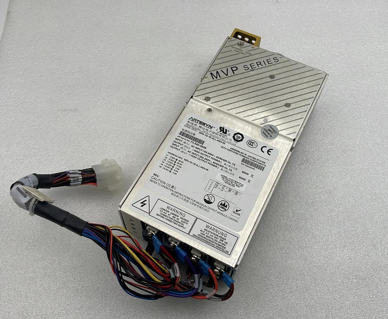 ARTESYN MVP SERIES MP4-1D-1E-4LL-4NN-00 Power Supply 73-540-0606