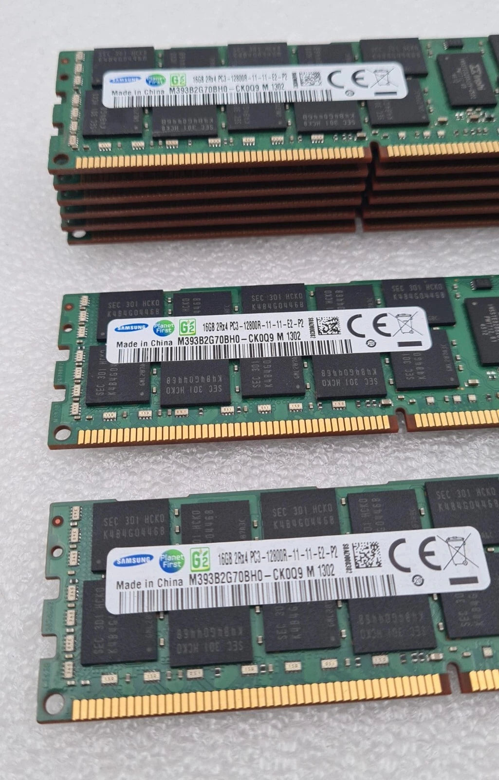 [LOT 8] SAMSUNG 16GB 2Rx4 PC3-12800R DDR3 M393B2G70BH0-CK0Q9 Server Memory RAM