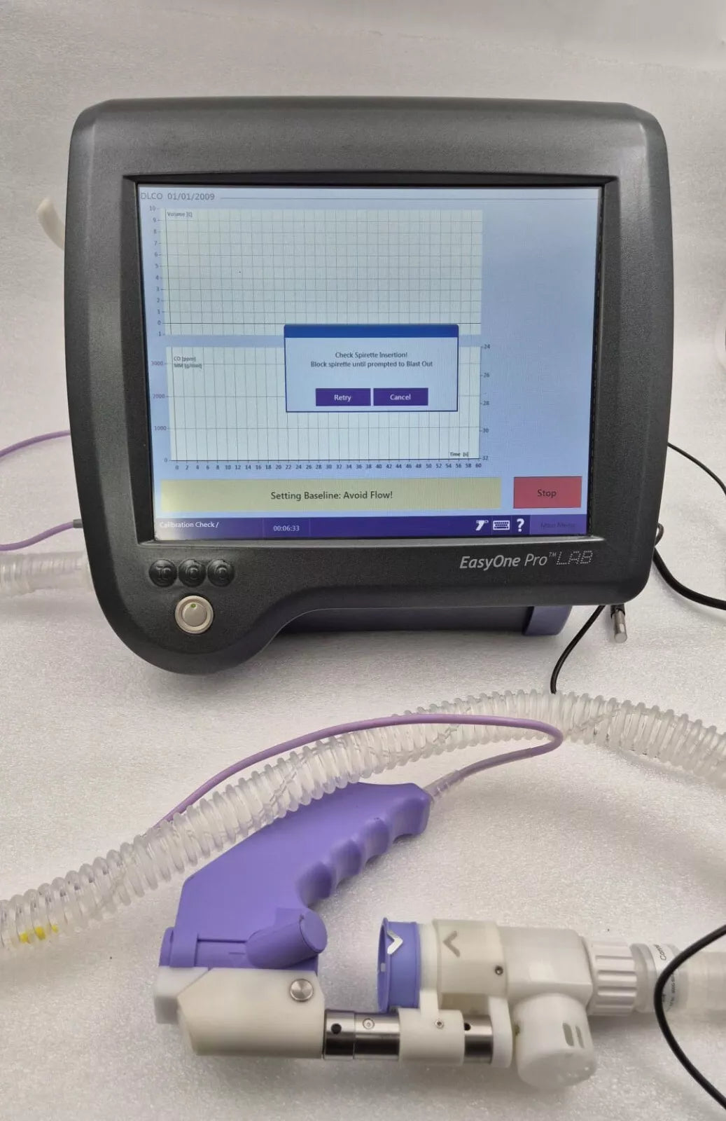 ndd Medical EasyOnePro LAB Diagnostic Portable Air Spirometer & True Flow Sensor