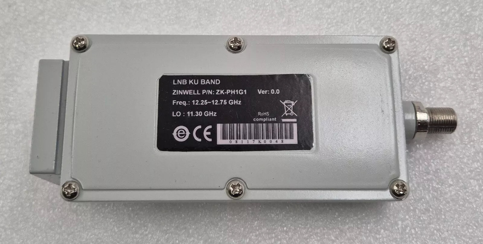 **NEW** ZINWELL ZK-PH1G1 LNB KU BAND Freq 12.25-12.75 GHz