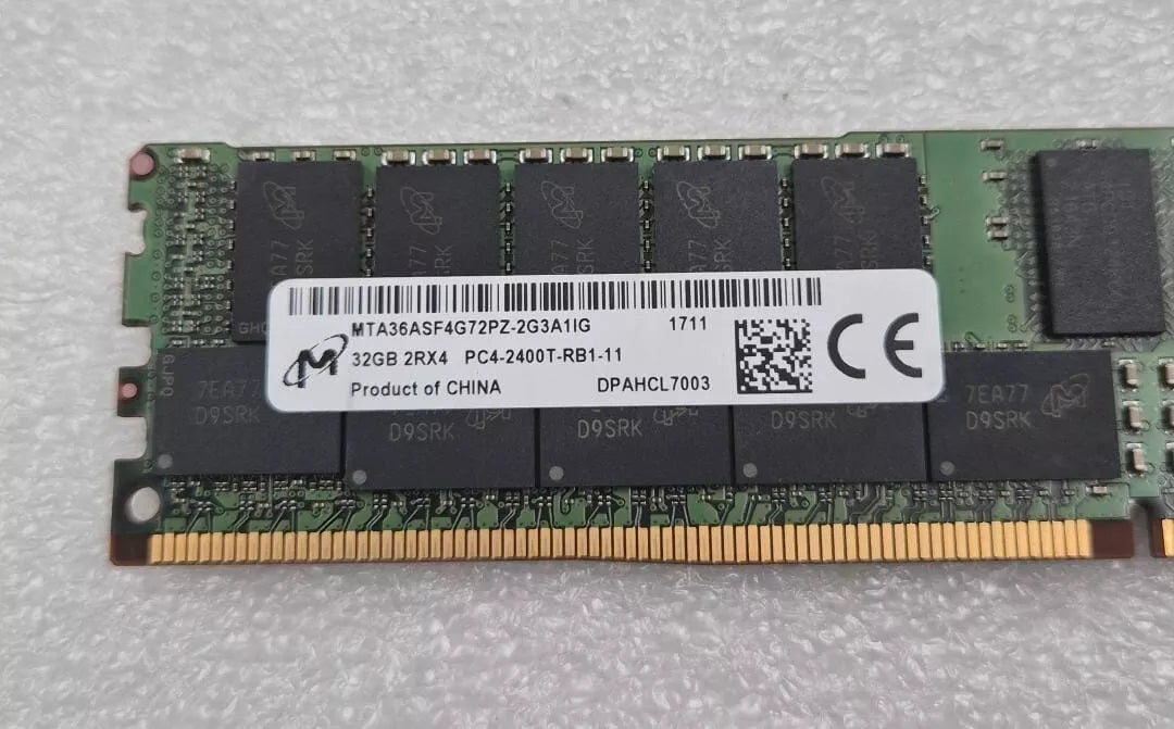 [LOT 8 PCS] MICRON 32GB 2RX4 PC4-2400T MTA36ASF4G72PZ-2G3A1IG Memory RAM