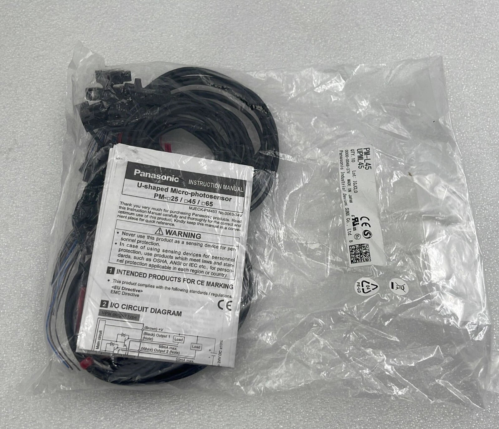 [LOT 10 PCS] NEW - Panasonic PM-L45 U-Shaped Micro Photosensor UPML45