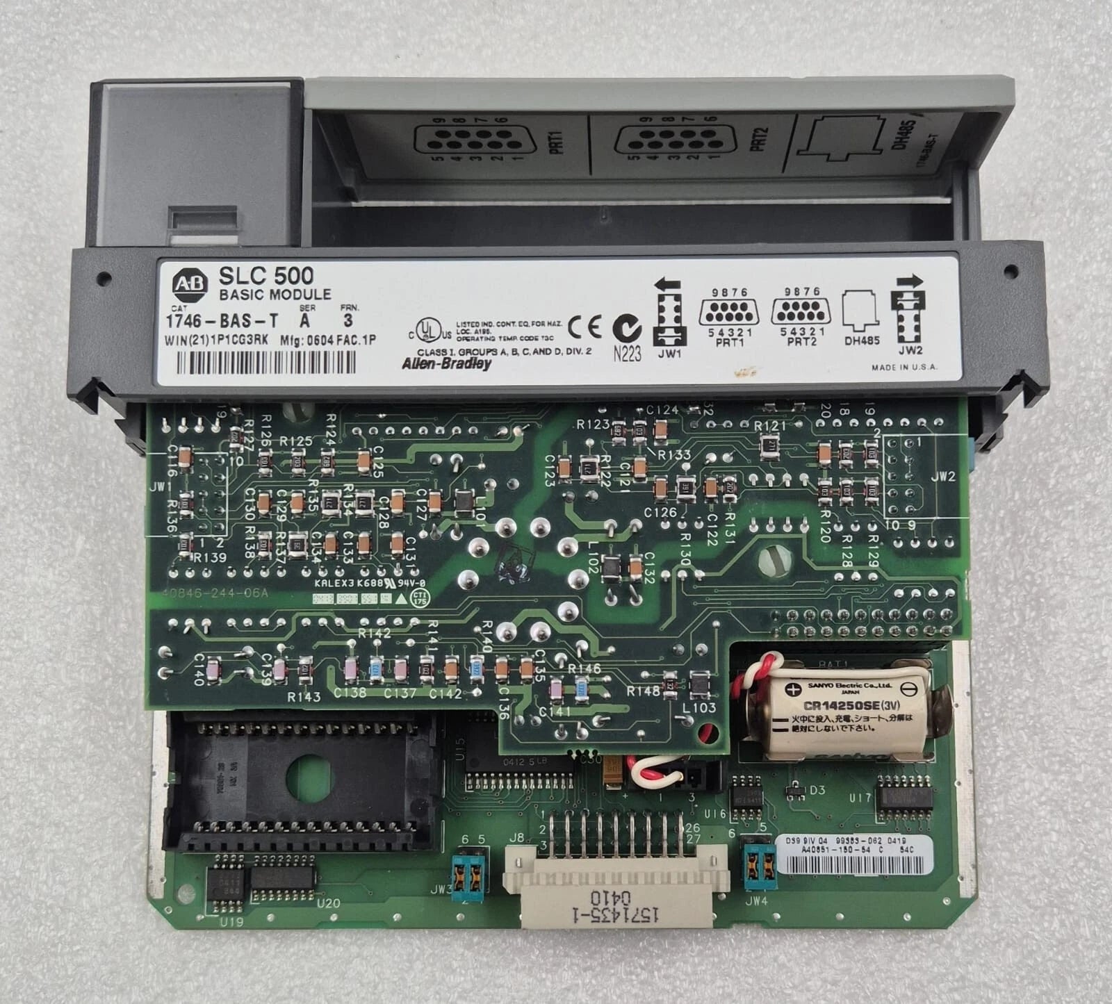 AB Allen-Bradley SLC 500 BASIC MODULE 1746-BAS-T 40846-244-06A A40851-150 40851