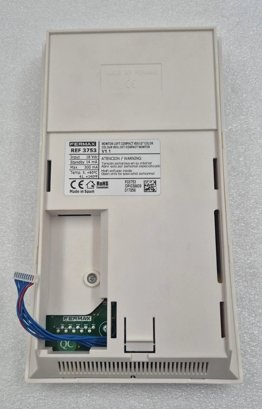 NEW - FERMAX REF 3753 MONITOR LOFT COMPACT VDS 3.5