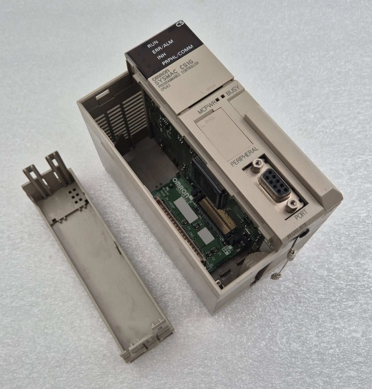 Omron CS1G-CPU42-E PLC unit with cover removed