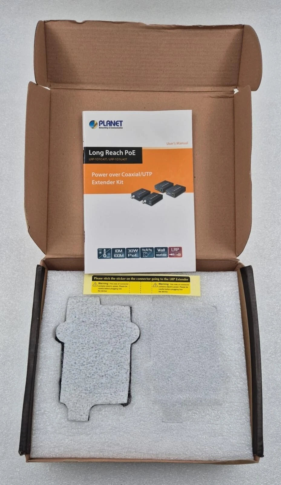 PLANET LRP-101C-KIT PoE over coax long-reach extender set