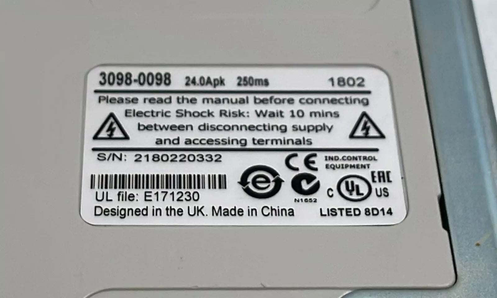 NIDEC Control Techniques Leroy-Somer Digitax ST Plus DST1405 3098-0098 24Apk