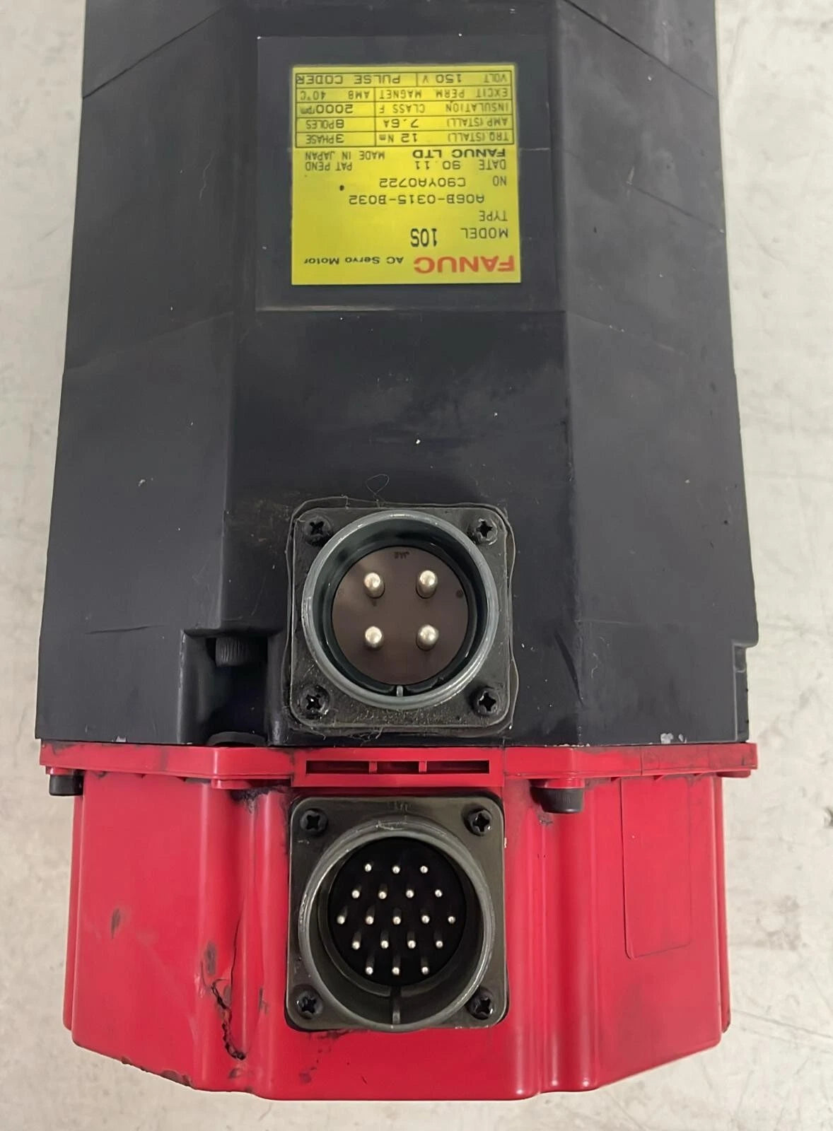 FANUC A06B-0315-B032 AC Servo Motor 10S 2000RPM Taper Shaft