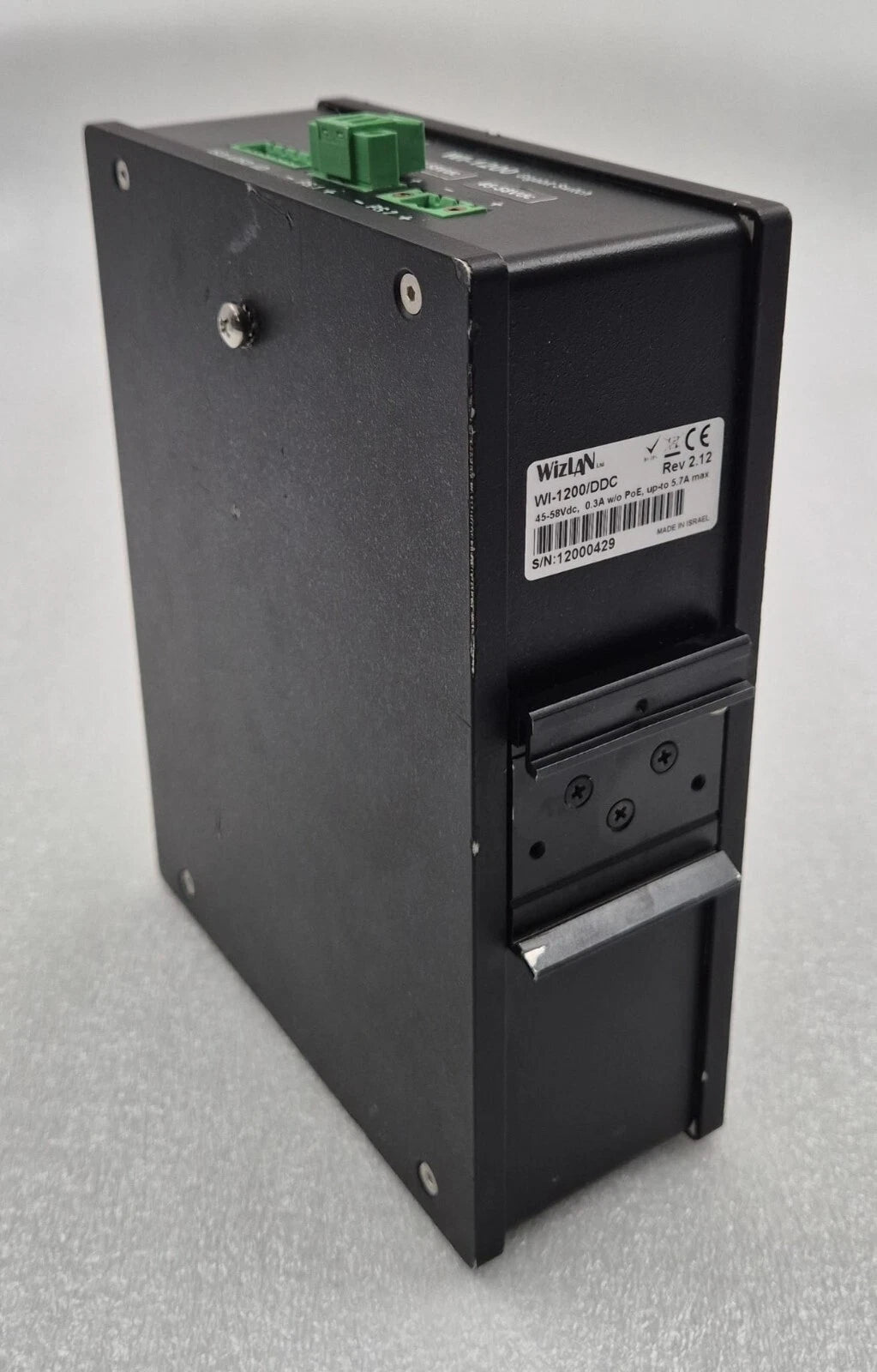 WIZLAN WI-1200/DDC 12-port Gigabit Switch WI-1200 45-58Vdc Industrial PoE