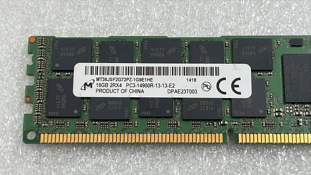 [LOT 8 PCS]  Micron 16GB 2Rx4 PC3-14900R MT36JSF2G72PZ-1G9E1HE SERVER MEMORY RAM