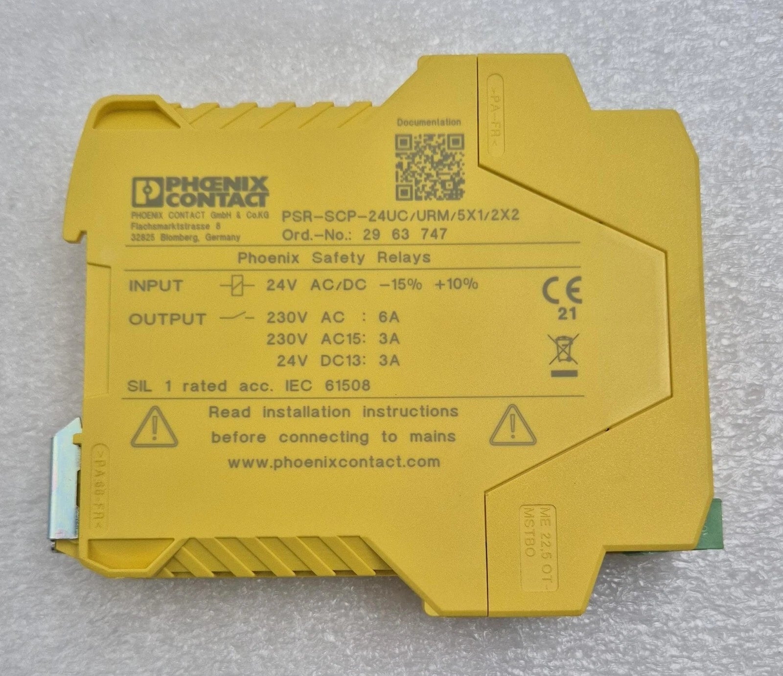 PHOENIX CONTACT PSR-SCP-24UC/URM/5X1/2X2 PSR-URM/5X1/2X2 SAFETY RELAY 2963747