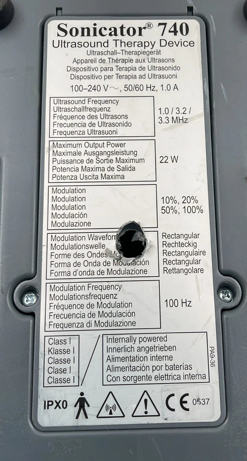 Sonicator 740 UltraSound Therapy Device **AS IS