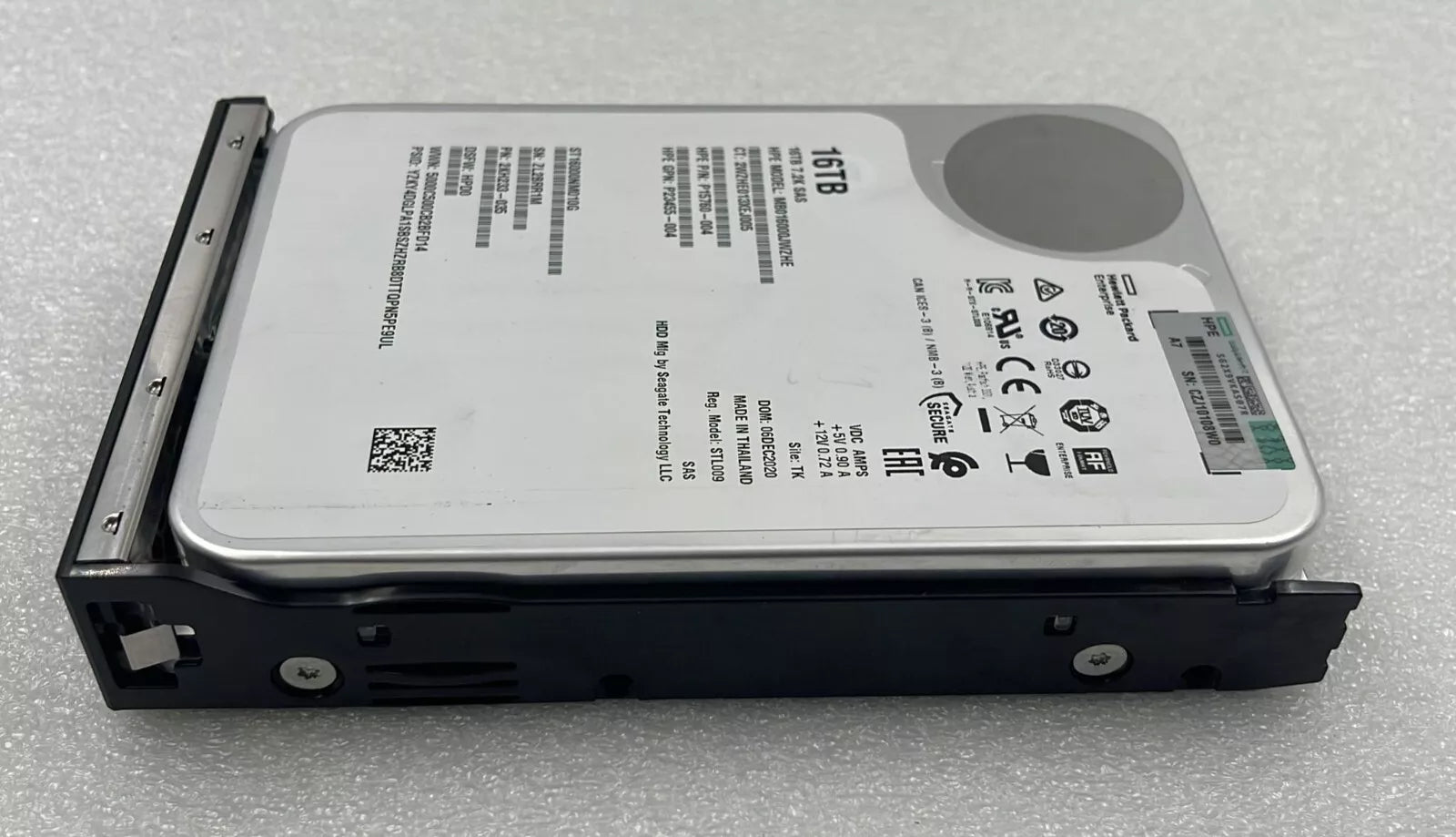 HPE MB016000JWZHE 16TB 7.2K SAS P15760-004 enterprise hard drive