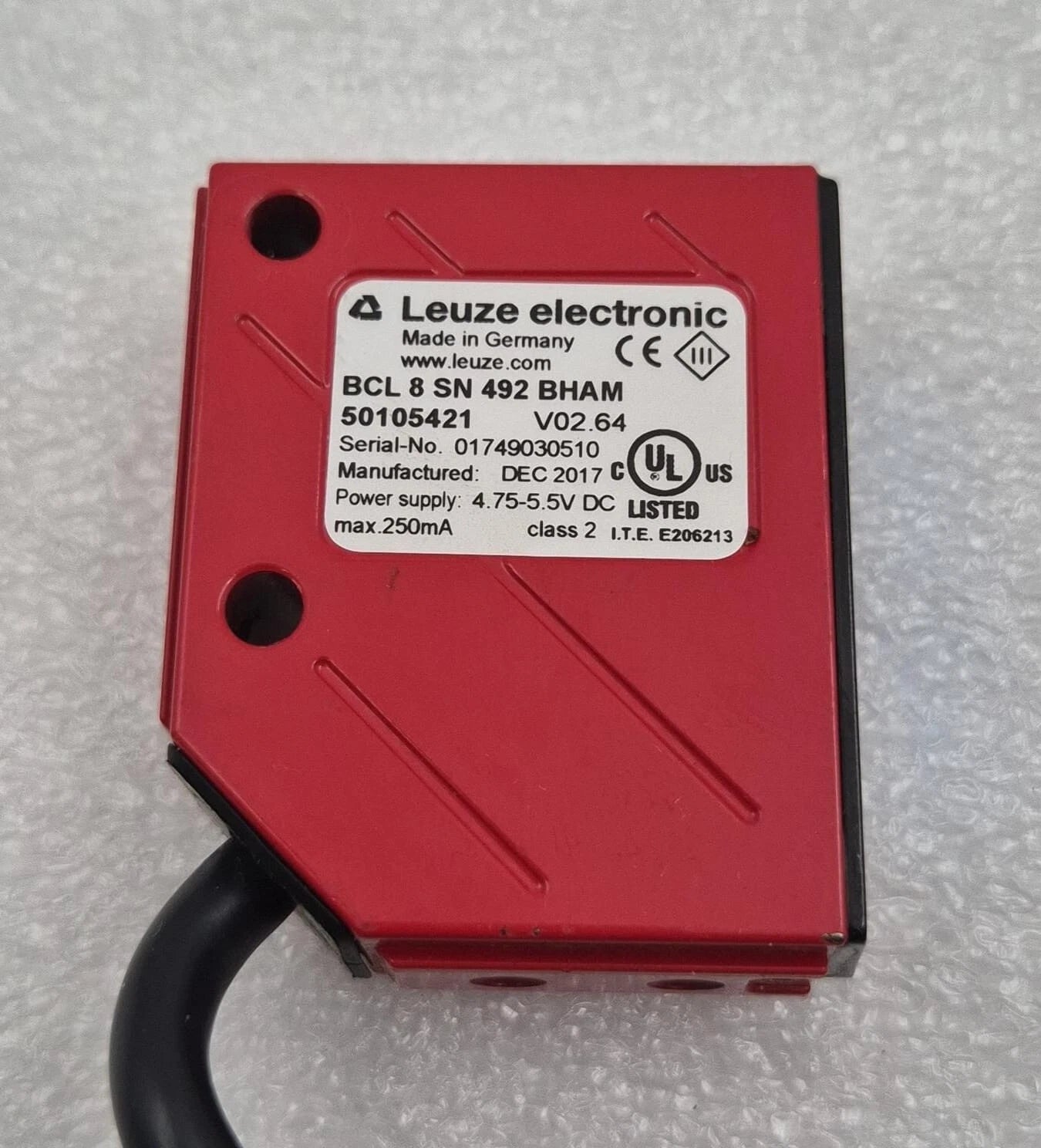 Leuze Electronic BCL 8 SN 492 BHAM 50105421 V02.64 Barcode Reader Sensor