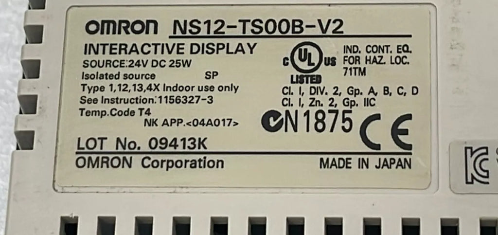 OMRON NS12-TS00B-V2 Interactive Display 12