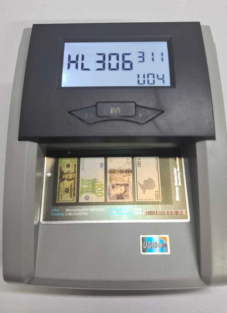 HL-306 counterfeit bill detector for USD EUR and GBP banknotes