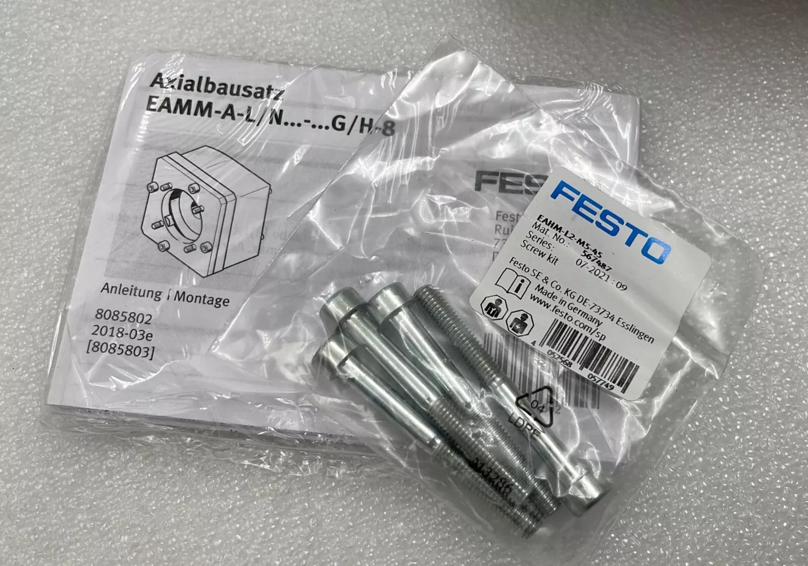 NEW - FESTO EAMM-A-L48-60H Axial Kit 1456611