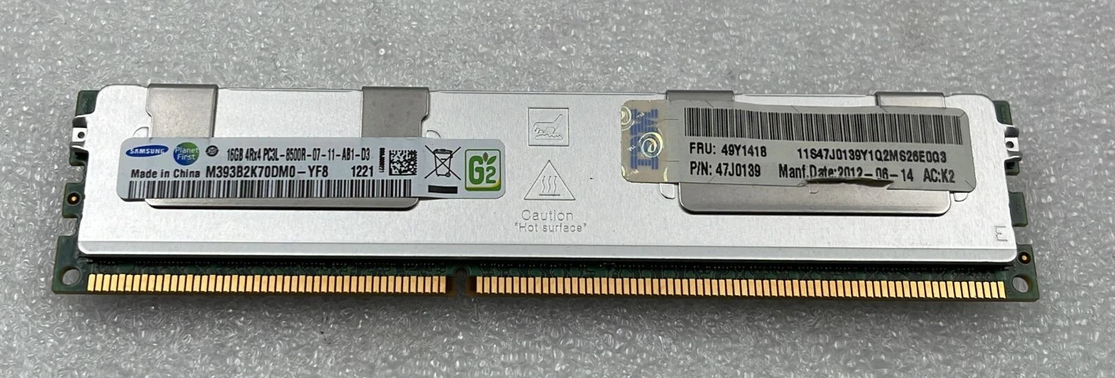 Samsung 16GB DDR3L PC3L-8500R ECC RDIMM memory