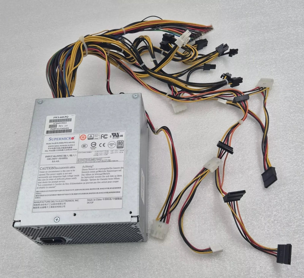 SUPERMICRO PWS-668-PQ 668W SWITCHING POWER SUPPLY 80 Plus Platinum 668 Watt