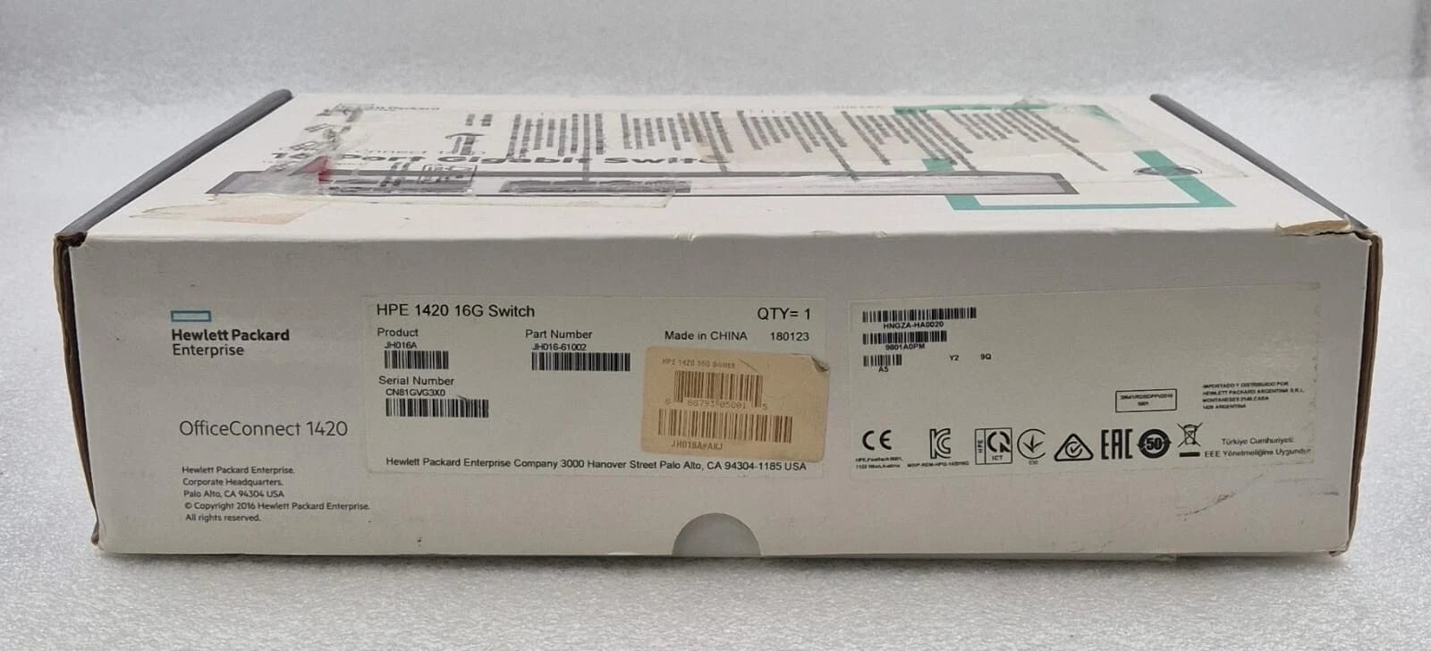*NEW* HPE OfficeConnect 1420 Series Switch JH016A 16G 16-Port Gigabit Switch