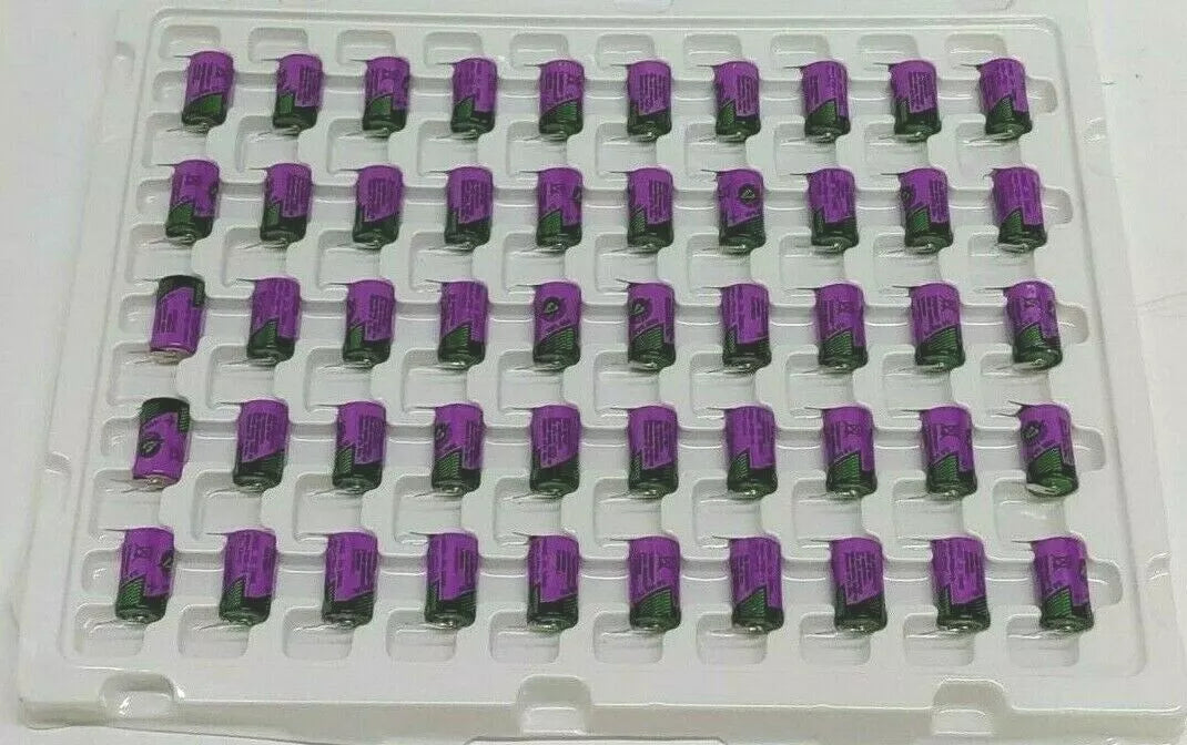 [LOT OF 50] NEW - TADIRAN TL5902 3.6V 1/2AA Lithium Battery W/ TABS