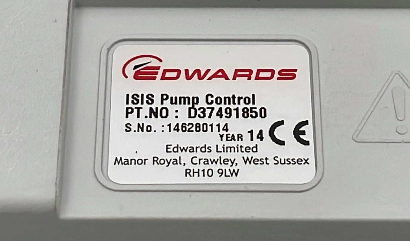 Edwards D37491850 ISIS Pump Control