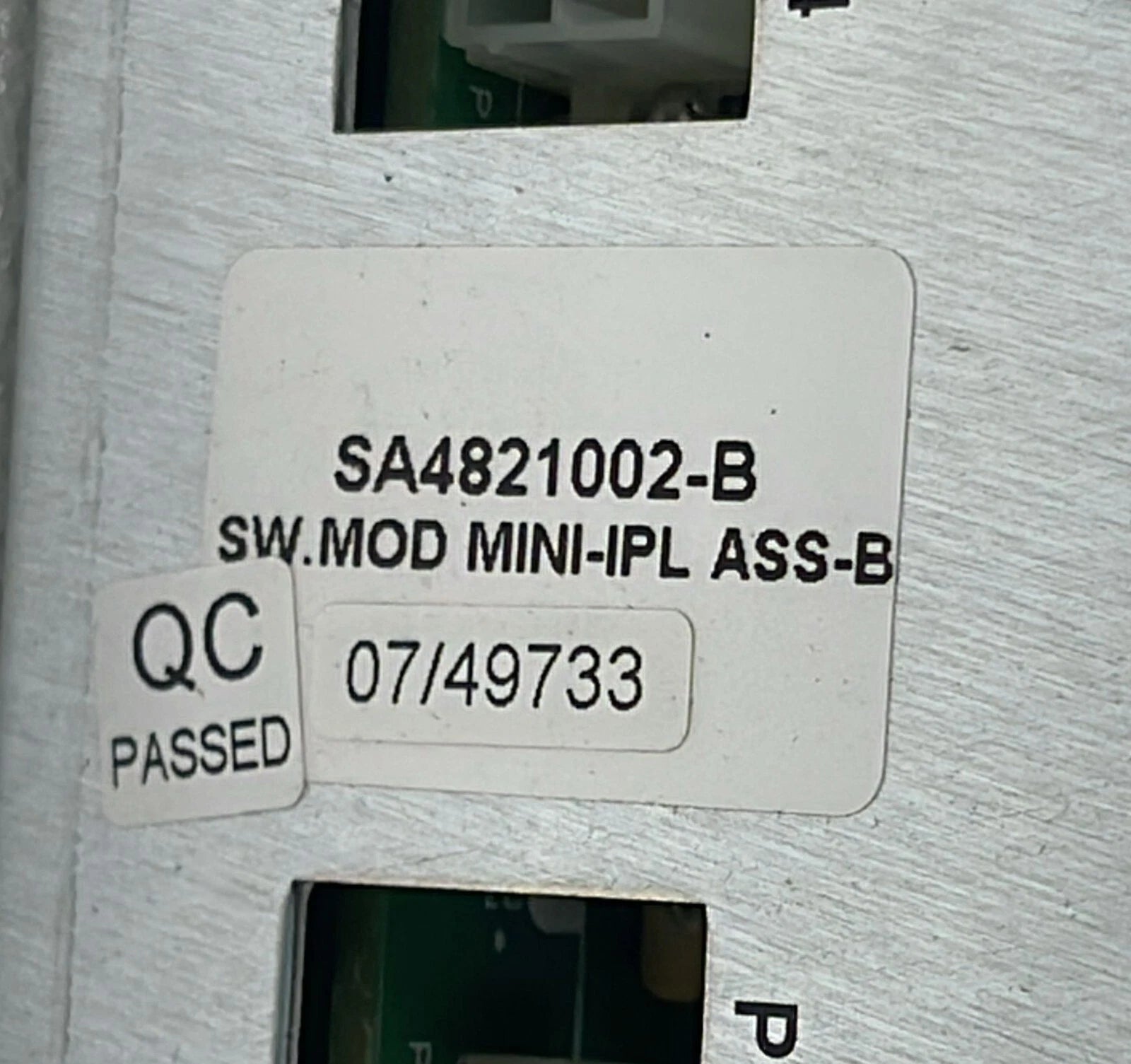 Lumenis SA4821002-B part number label close-up