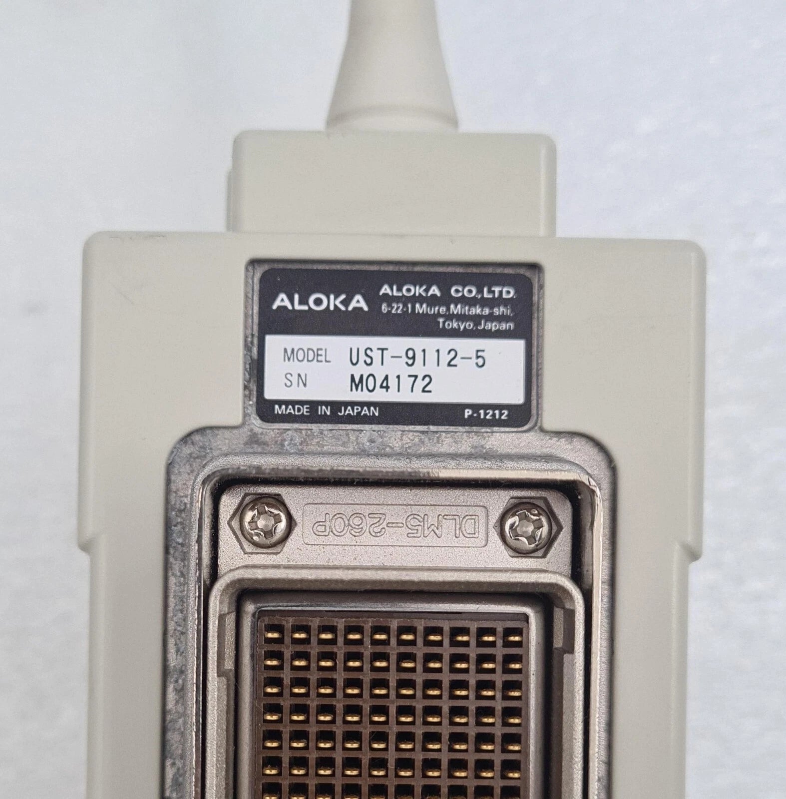 Aloka UST-9112-5 Ultrasound Transducer Probe 5.0 MHz
