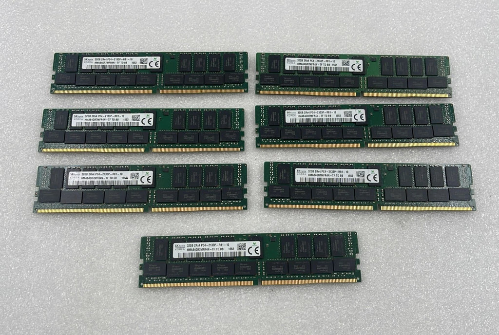 [LOT 7 PCS] SK Hynix 32GB 2Rx4 PC4-2133P-RB1 HMA84GR7MFR4N-TF Server Memory RAM