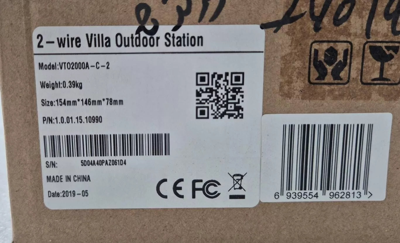 **NEW** Dahua 2-wire Villa Outdoor Station VTO2000A-C-2 Door Video Intercom