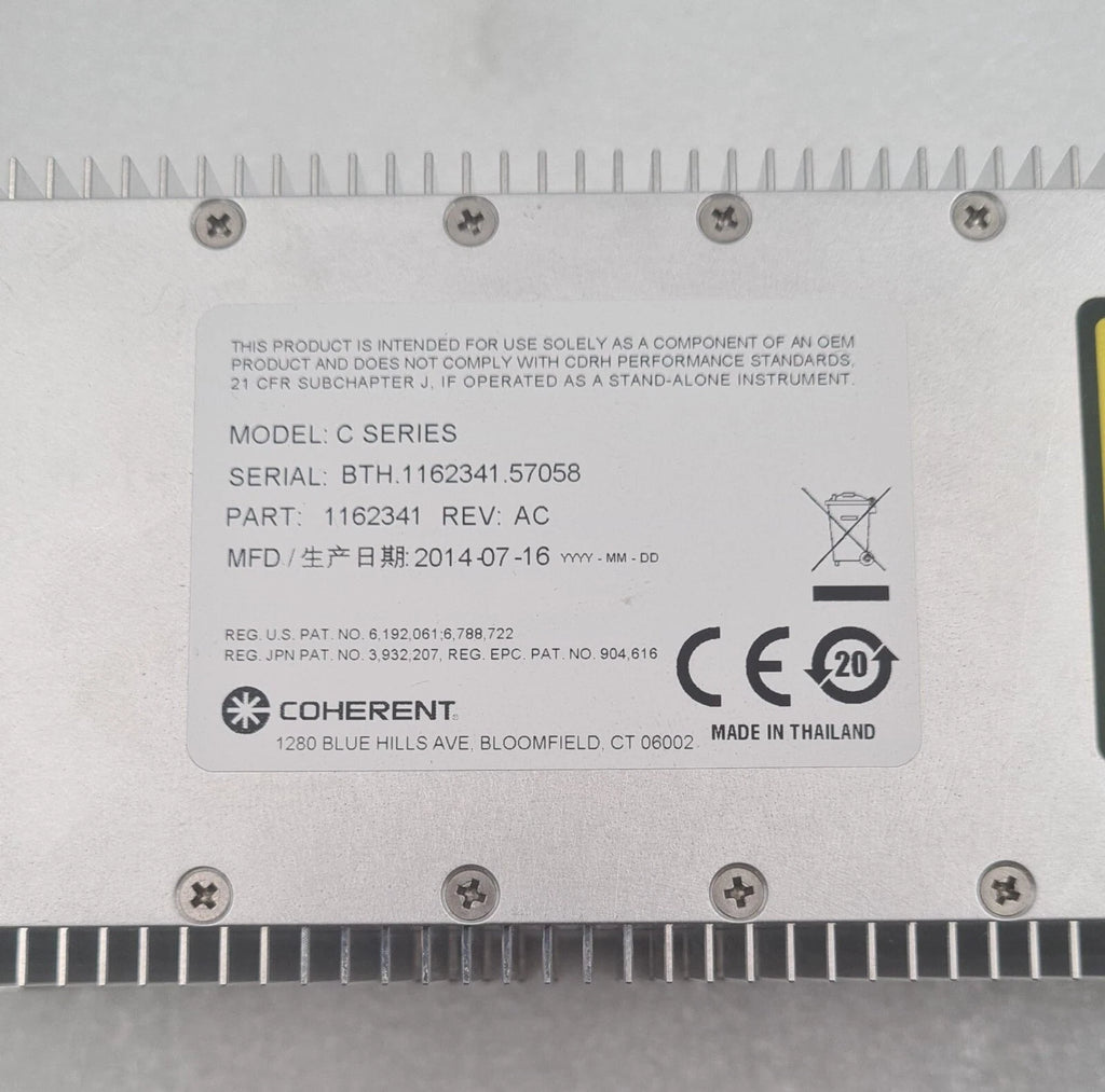 COHERENT C SERIES Laser Head Liquid Cooled 1162341 REV AC YEAR 2014