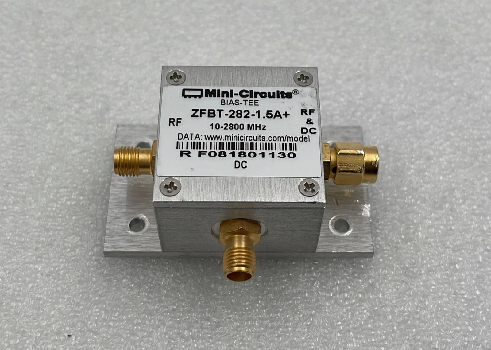 Mini-Circuits ZFBT-282-1.5A+ bias tee 10-2800 MHz