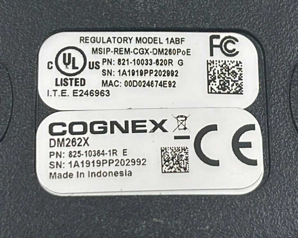 COGNEX DM262X 825-10364-1R MSIP-REM-CGX-DM260PoE 821-10033-620R Barcode Scanner