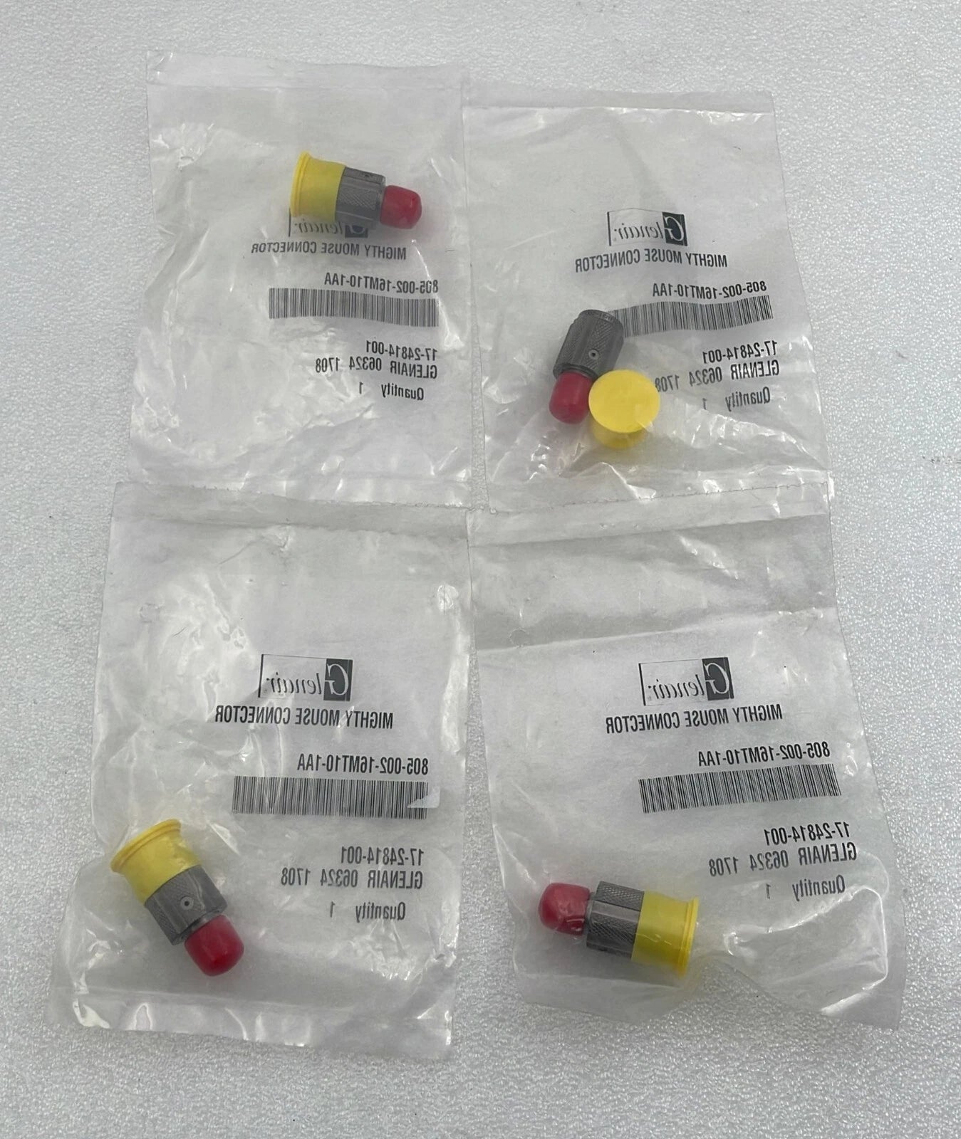 Glenair 805-002-16MT10-1AA Mighty Mouse connector lot of 4