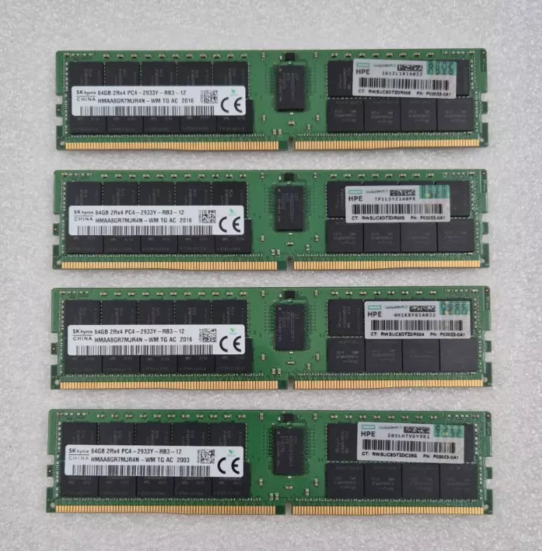[LOT 4 PCS] SK Hynix 64GB 2Rx4 PC4-2933Y HMAA8GR7MJR4N-WM Server Memory RAM *HPE