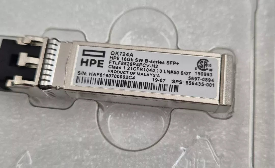 [LOT OF 100] NEW - HPE 16GB SW B-series SFP+ QK724A 656435-001 TRANSCEIVER