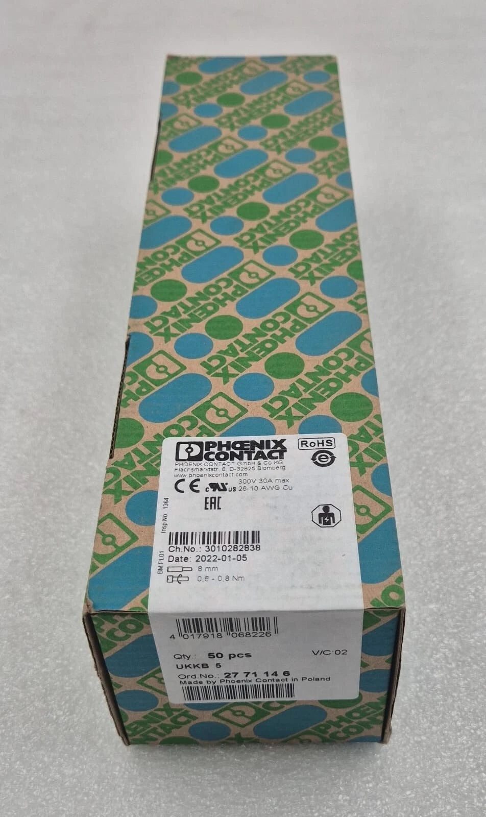 NEW SEALED - Phoenix Contact UKKB 5 2771146 Double layer terminal blocks 50pcs
