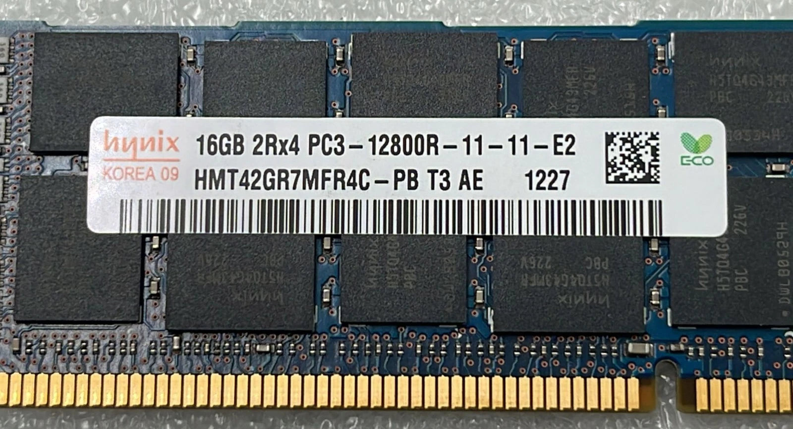 [LOT 16 PCS] SK Hynix 16GB 2Rx4 PC3-12800R HMT42GR7MFR4C-PB RAM HP 672612-081