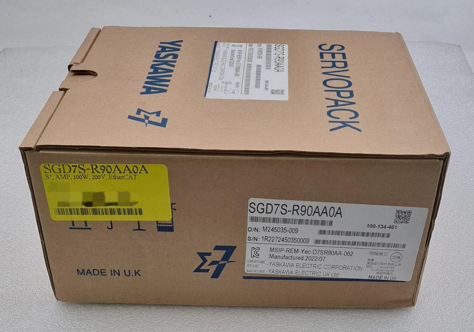 NEW - YASKAWA SERVOPACK SGD7S-R90AA0A Servo Driver 200V