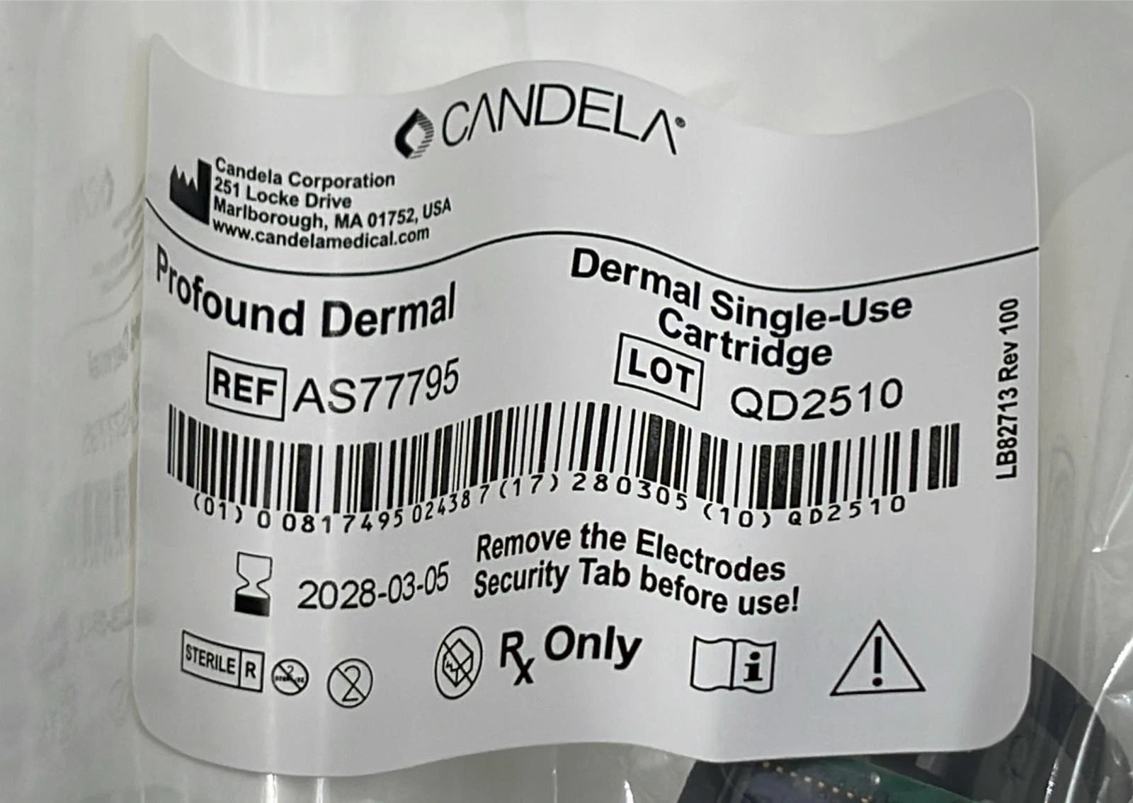 [6 PCS] Syneron Candela Profound Dermal Singal-Use Cartridge KT76653 Tip AS77795